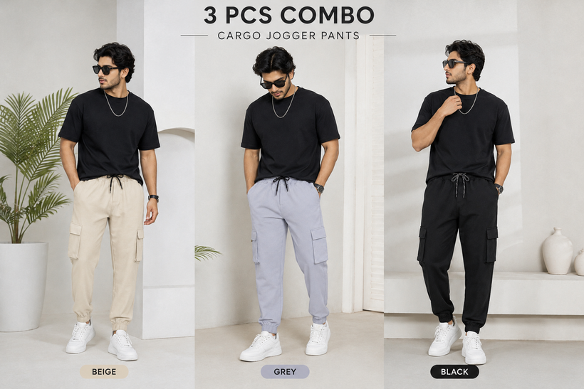 Joggers pant with pockets 3 pcs combo