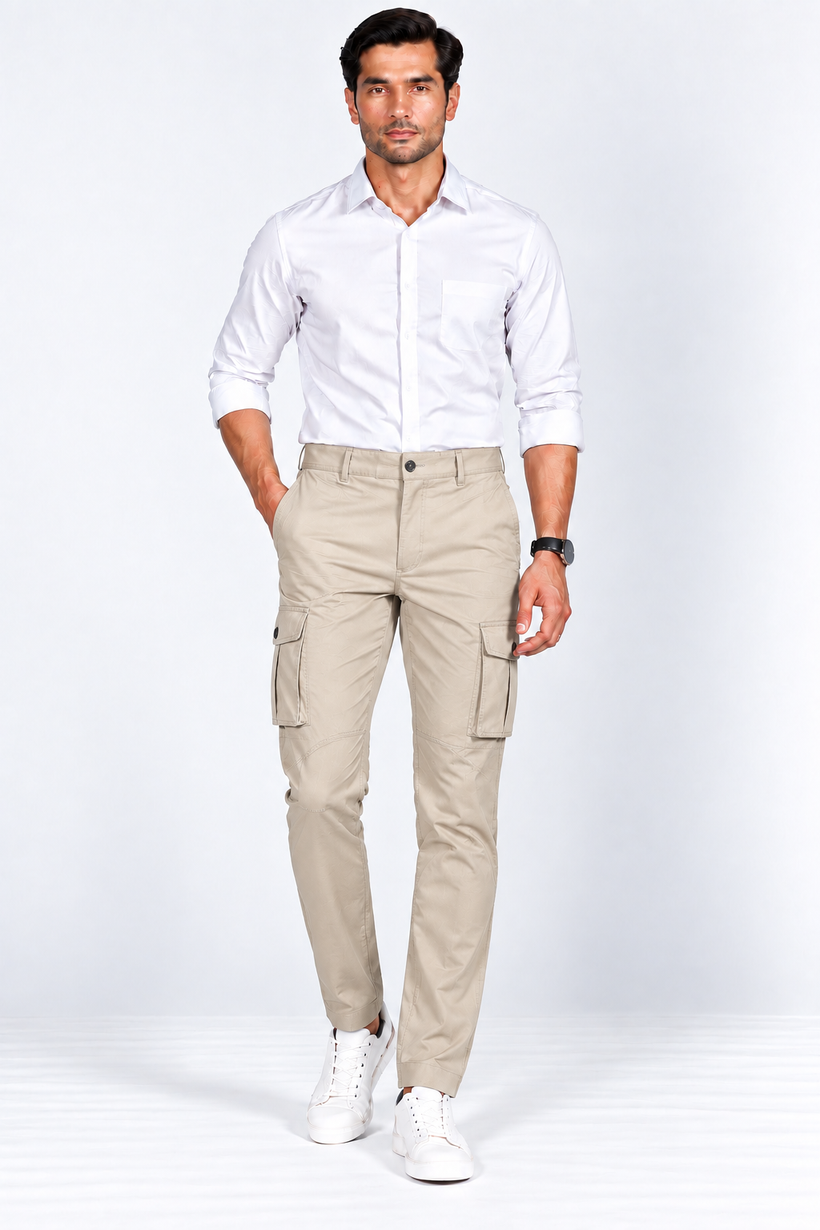 Beige-Cotton-Cargo-Pant-Full-View