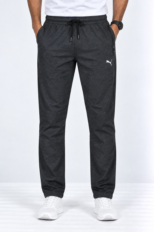 Black-Cotton-Track-Pant-Front-View