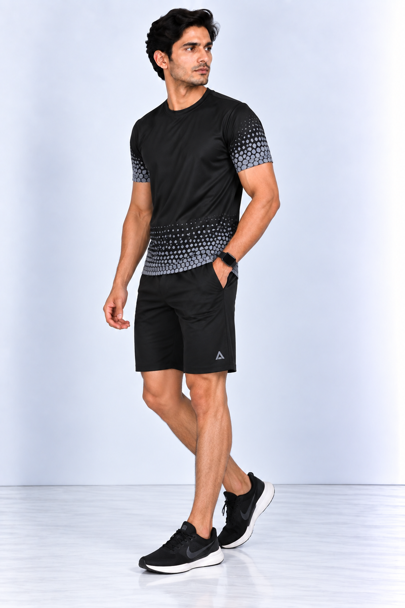Black Half Sleeve T-Shirt for Men