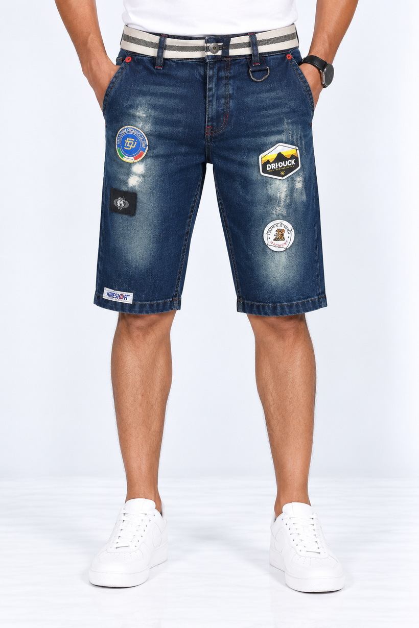 Dark-Blue-Jean-Short-Front-View