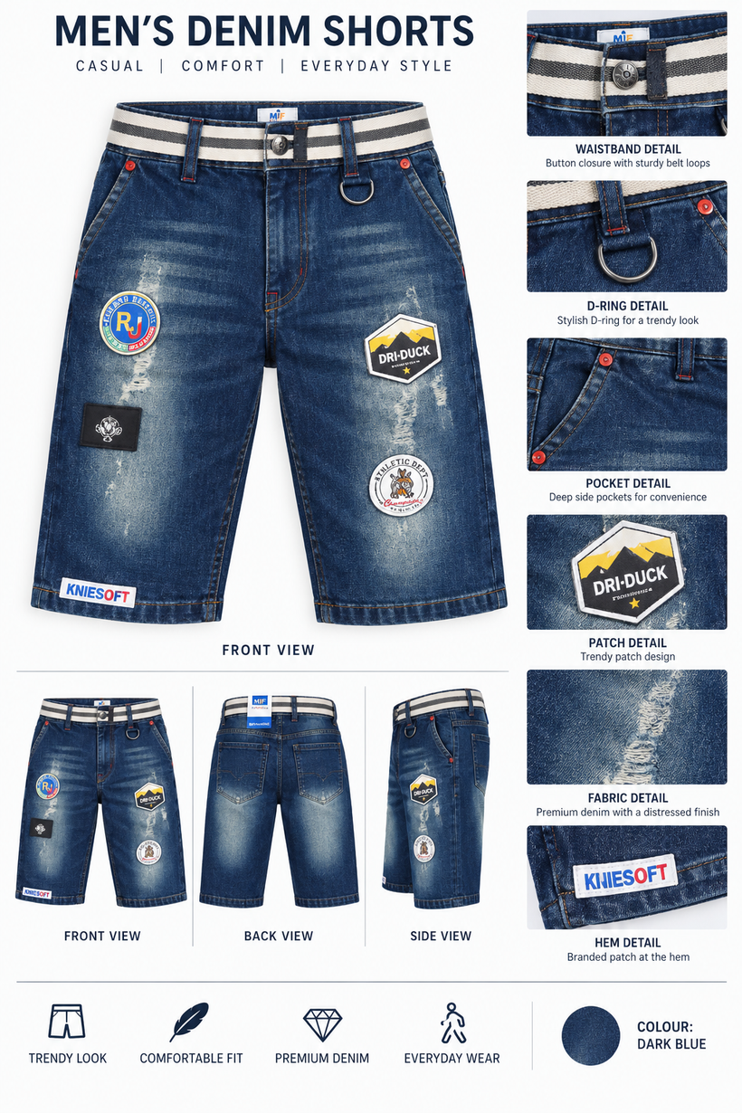 Dark-Blue-Jean-Short-Product-Detail-View