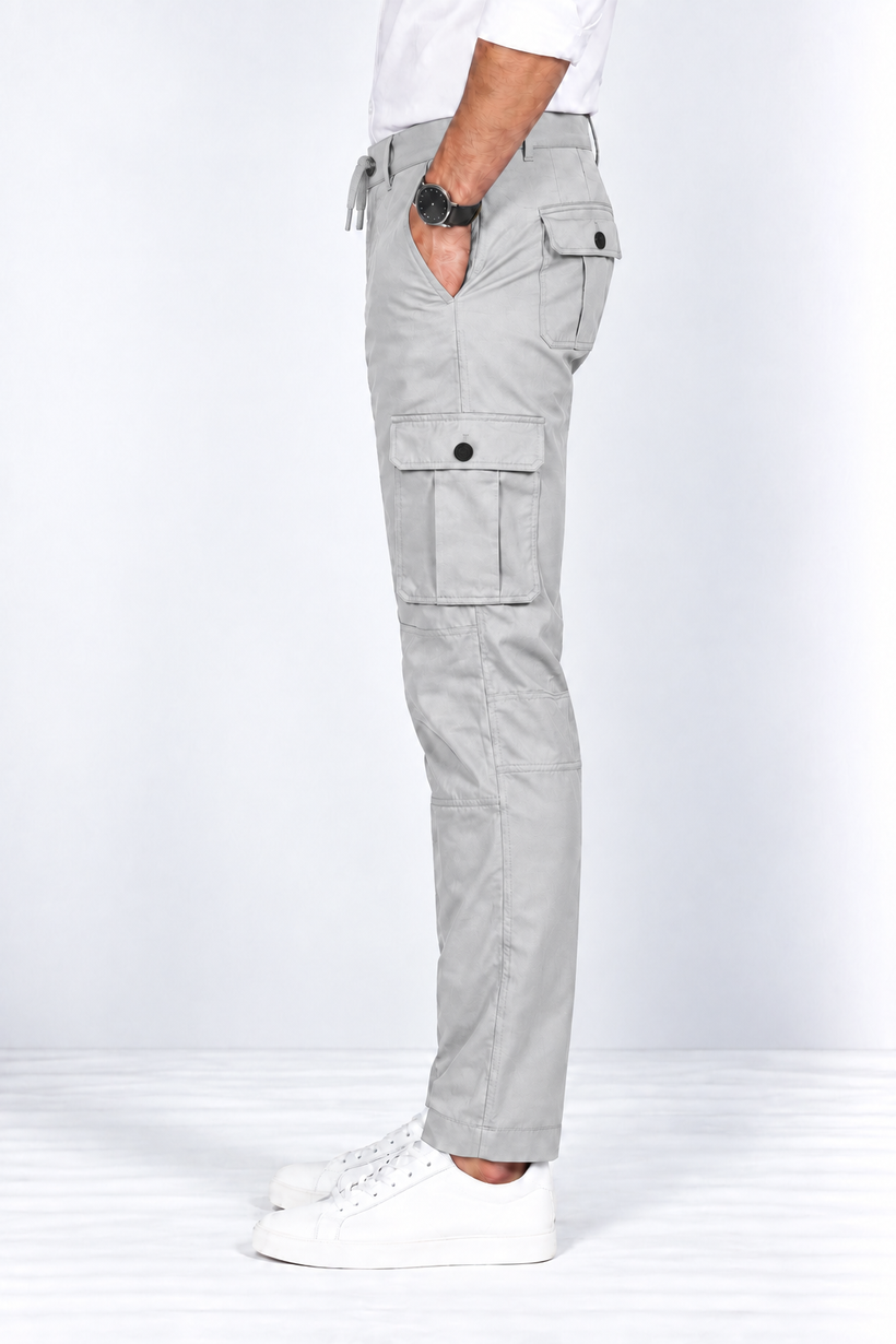 Gray-Cotton-Cargo-Pant-Side-View