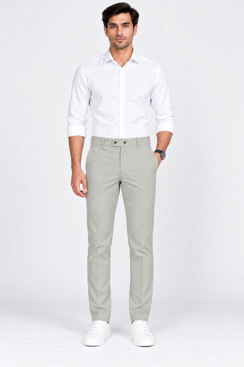 Light-Greige-Solid-Formal-Lycra-Pant-Full-View