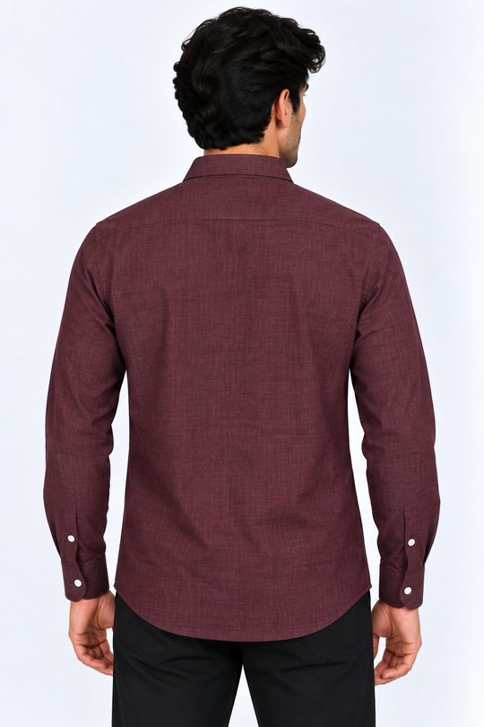 Maroon-Korean-Shirt-Back-View