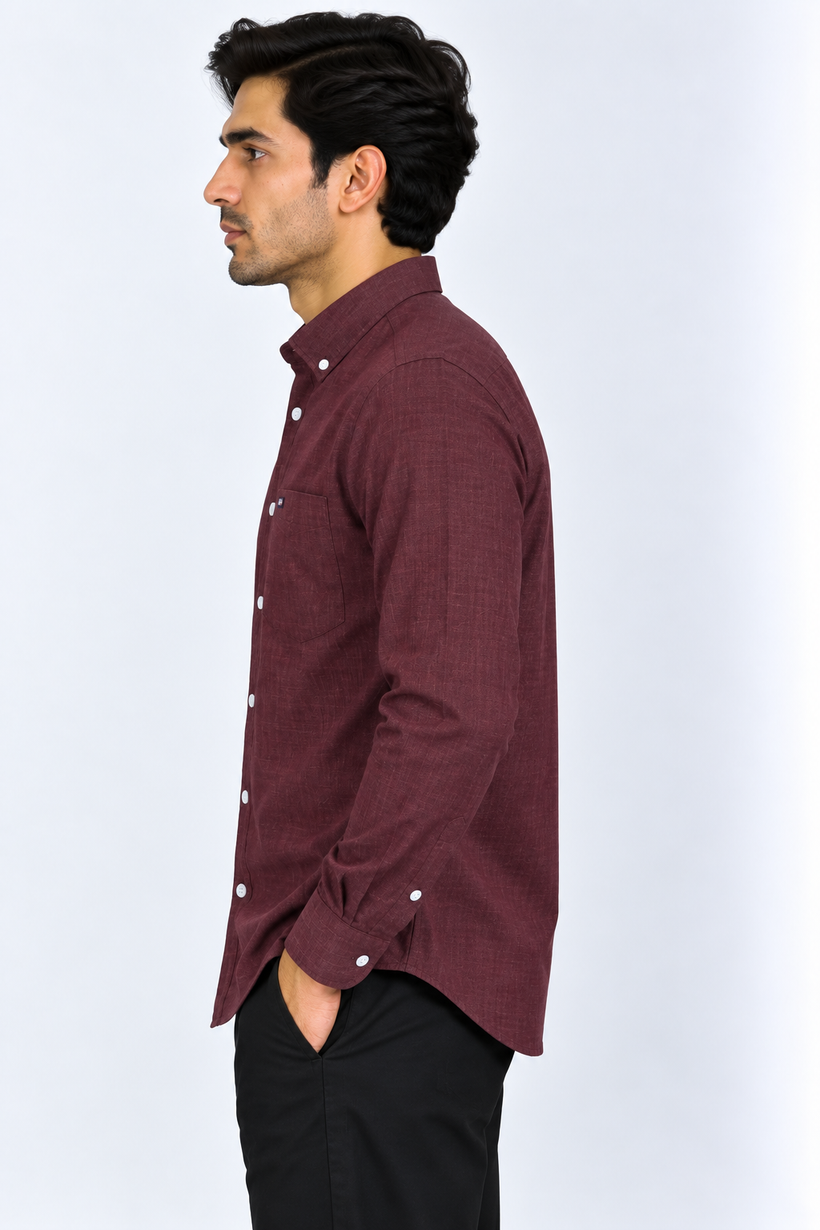 Maroon-Korean-Shirt-Side-View