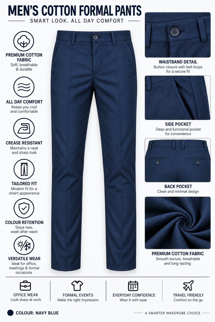 Navy-Blue-Solid-Cotton-Formal-Pant-Product-Detail-View