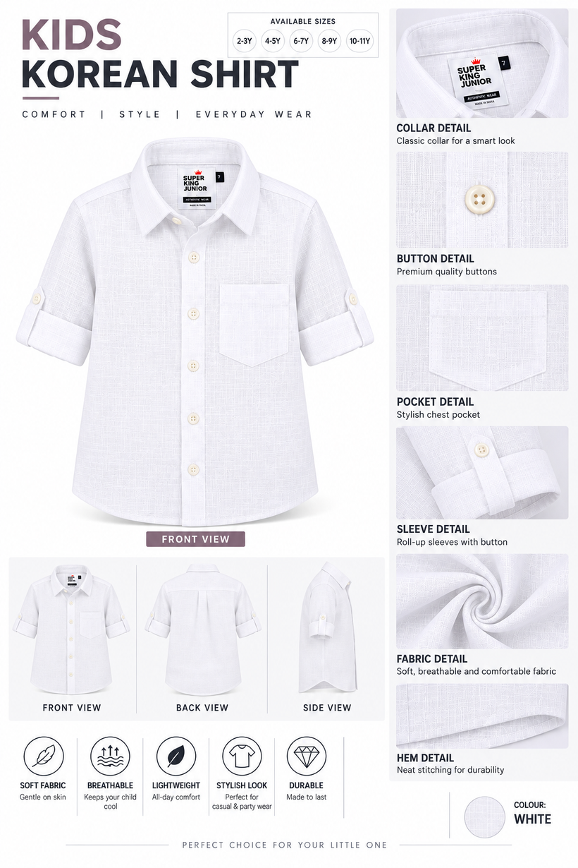 White-Kids-Korean-Shirt-Product-Detail-View