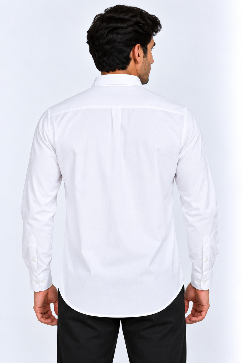 White-Korean-Shirt-Back-View