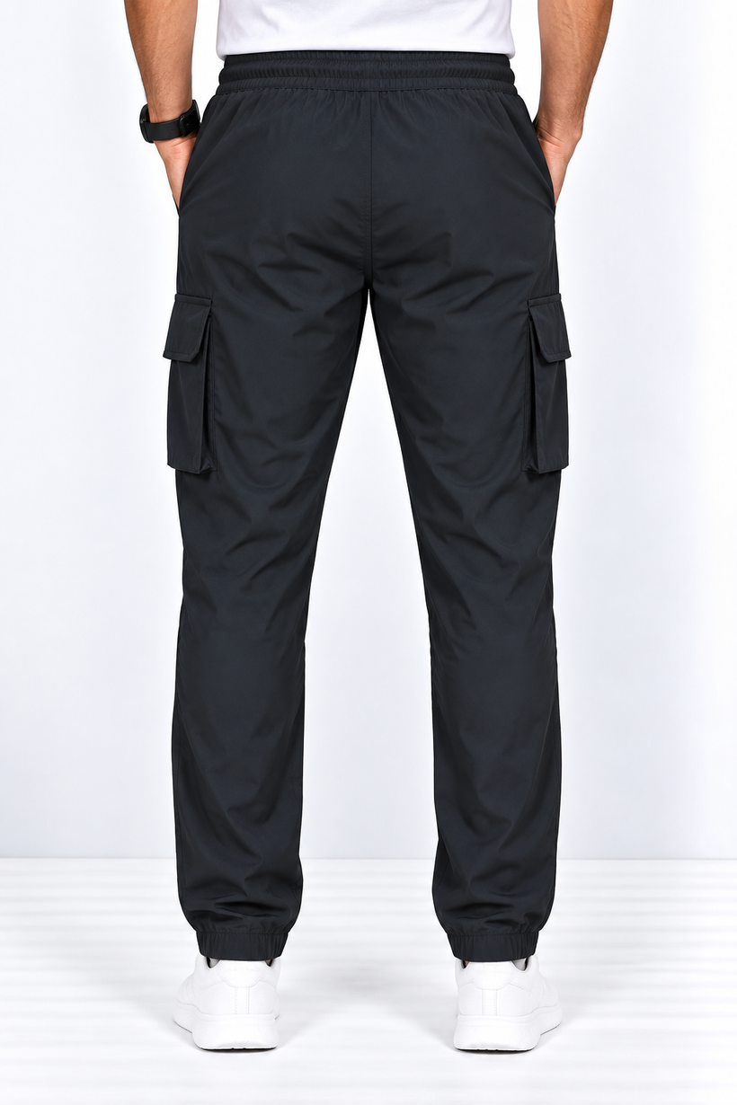 Black-Cargo-Track-Pant-Back-View