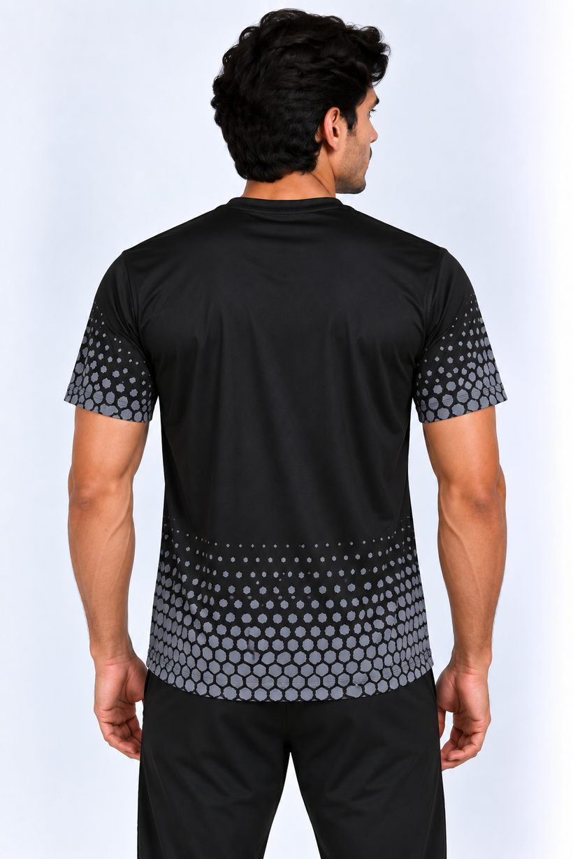 Black Half Sleeve T-Shirt for Men