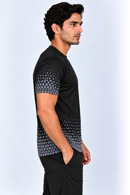 Black Half Sleeve T-Shirt for Men