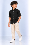 Black-Kids-Korean-Shirt-Front-View