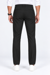 Black Solid Cotton Formal Pants for Men