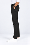 Black Solid Cotton Formal Pants for Men