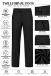 Black-Solid-Twill-Formal-Pant-Product-Detail-View