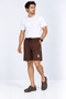 Brown Solid Sports Shorts