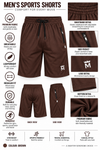 Brown-Solid-Sport-Shorts-Product-Detail-View