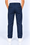 Dark-Blue-Solid-Kids-Cotton-Pant-Back-View