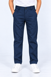 Dark-Blue-Solid-Kids-Cotton-Pant-Front-View