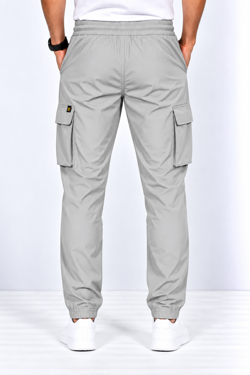 Grey-Cargo-Track-Pant-Back-View