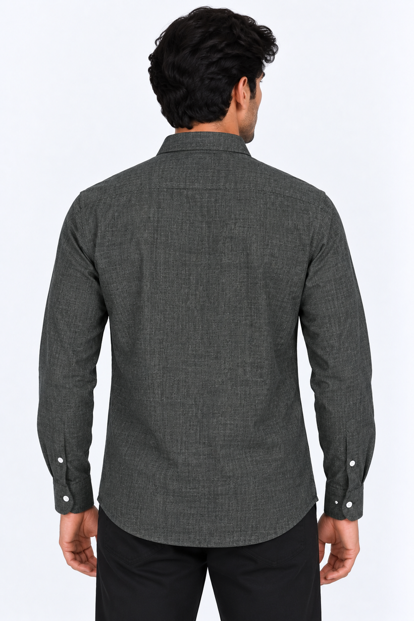 Grey-Korean-Shirt-Back-View