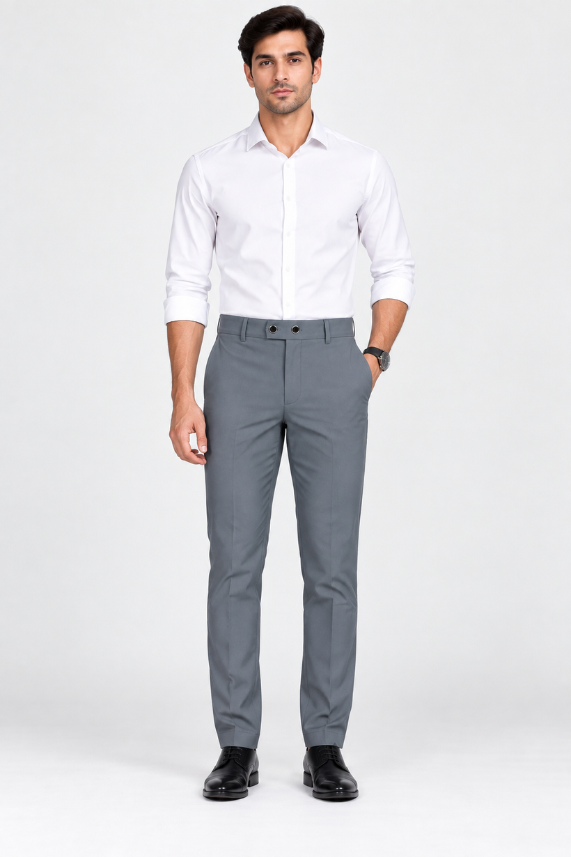 Grey-Solid-Formal-Lycra-Pant-Full-View