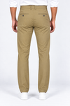 Khaki Solid Twill Formal Pants for Men