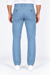 Light Blue Solid Twill Formal Pants for Men