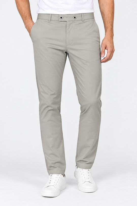 Light-Greige-Solid-Formal-Lycra-Pant-Front-View