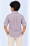Light-Lavender-Kids-Korean-Shirt-Back-View