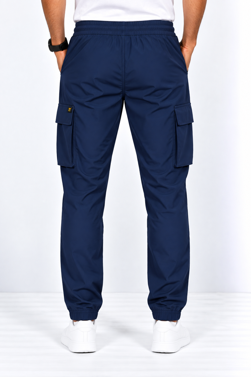 Navy-Blue-Cargo-Track-Pant-Back-View