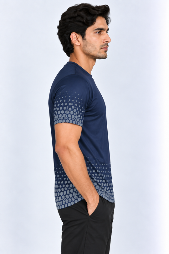 Navy-Blue-Half-Sleeve-Tshirt-Side-View