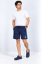 Navy Blue Solid Sports Shorts
