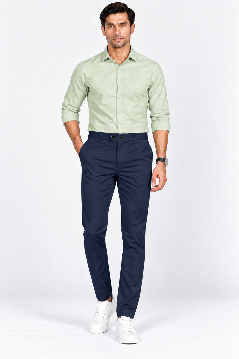 Navy-Blue-Solid-Twill-Formal-Pant-Full-View
