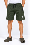 Olive-Green-Solid-Sport-Shorts-Front-View
