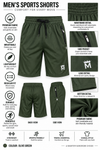 Olive-Green-Solid-Sport-Shorts-Product-Detail-View