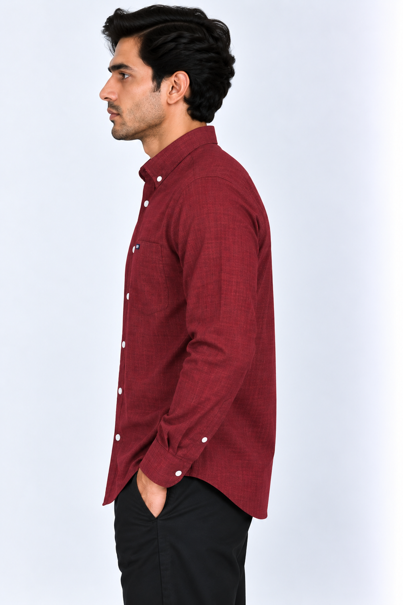Red-Korean-Shirt-Side-View