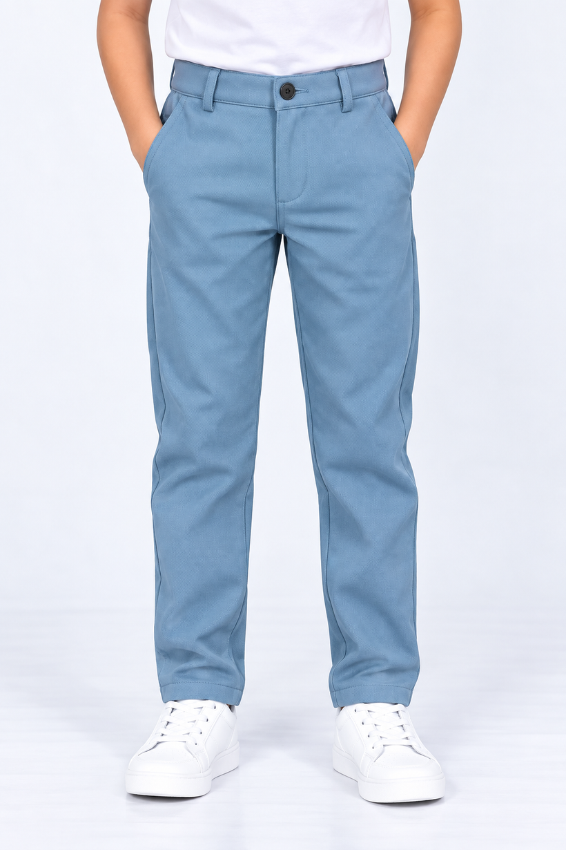 Sky-Blue-Solid-Kids-Cotton-Pant-Front-View