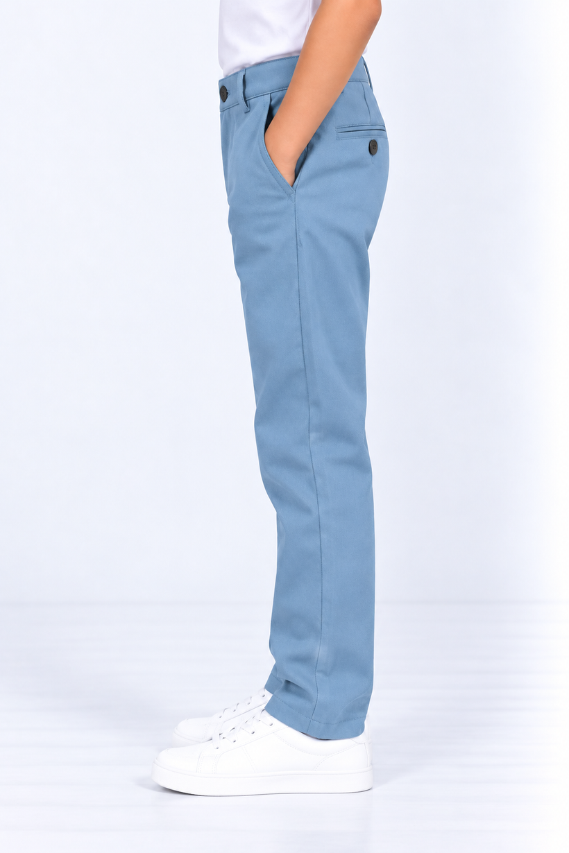 Sky-Blue-Solid-Kids-Cotton-Pant-Side-View