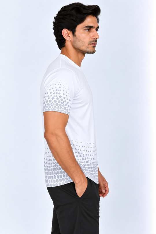 White-Half-Sleeve-Tshirt-Side-View