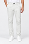 White Solid Formal Lycra Pants for Men