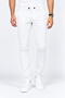 White Solid Twill Formal Pants for Men